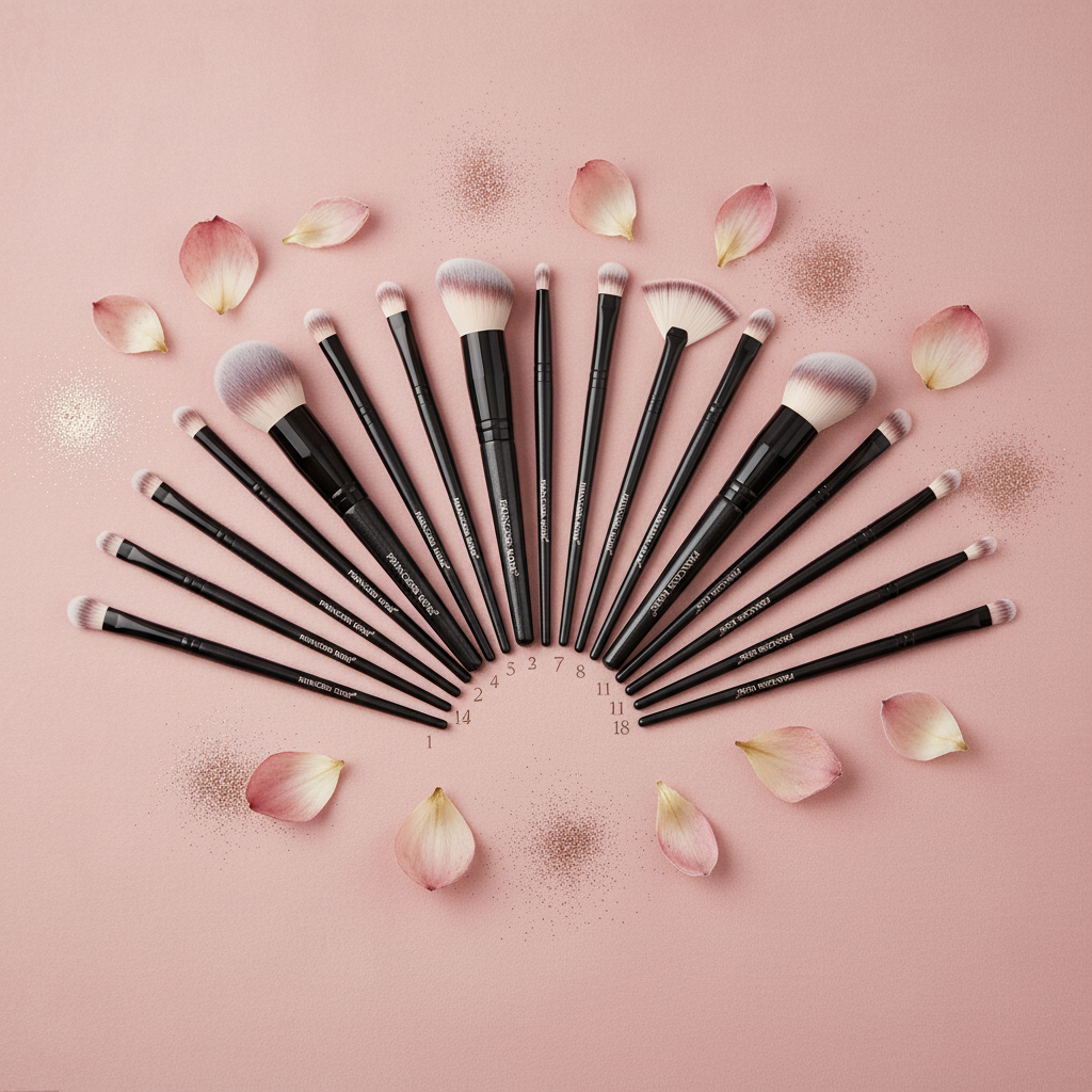 18pc Brush Set Fan Spread