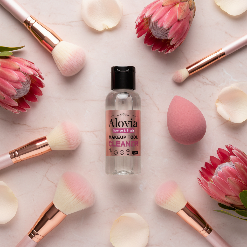 Alovia Bottle Flat Lay